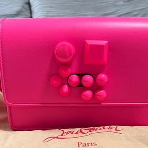 New Authentic CHRISTIAN LOUBOUTIN Carasky Paris Calfskin Crossbody